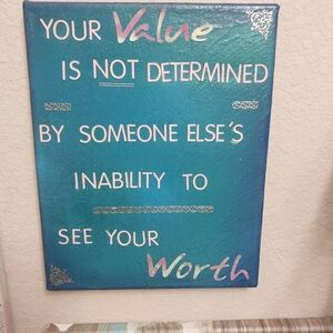 Motivational Blue and Pink Wall Art